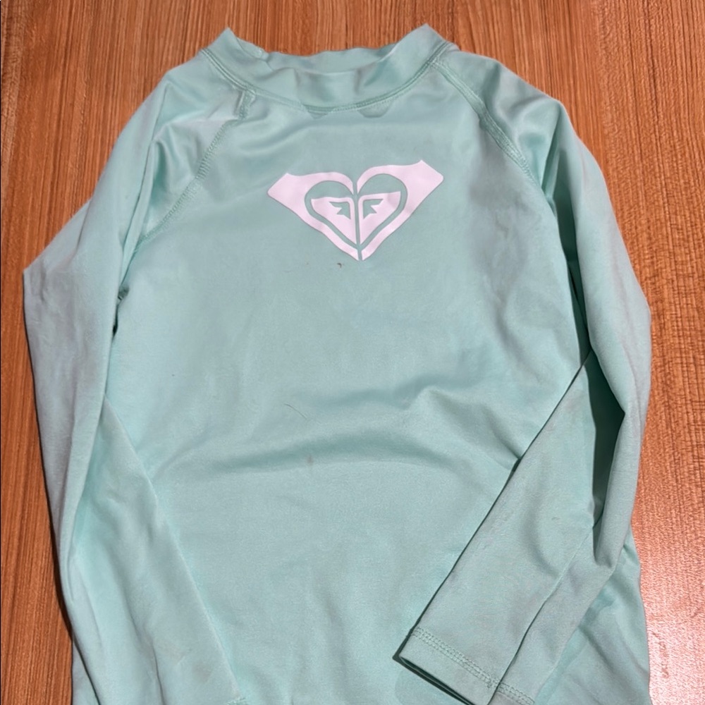 Roxy Green Rashguard Swim Shirt